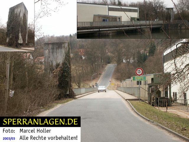 Fallkörpersperre Staustufe Buckenhofen