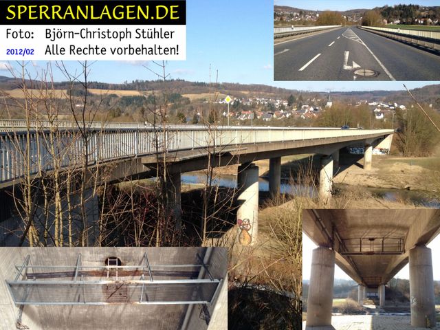 Brücke mit Schneidladungen