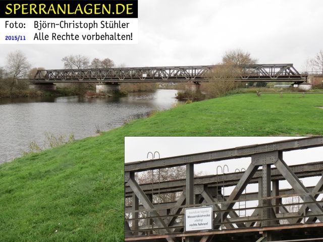 Brücke mit Schneidladungen