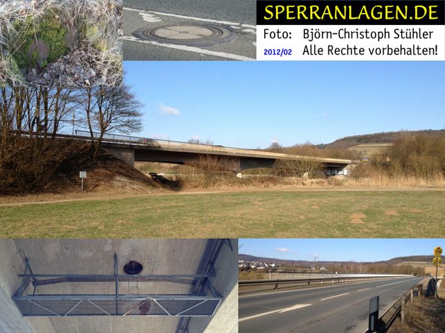 Brücke mit Schneidladungen