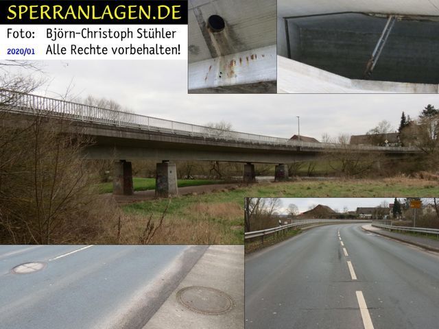 Brücke mit Schneidladungen