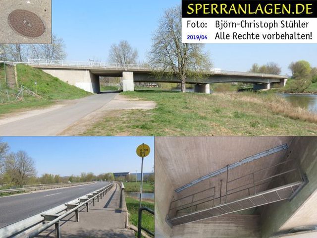 Brücke mit Schneidladungen