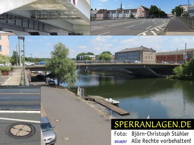 Brücke mit Schneidladungen