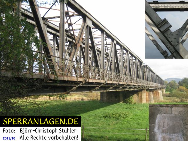 Brücke mit Schneidladungen