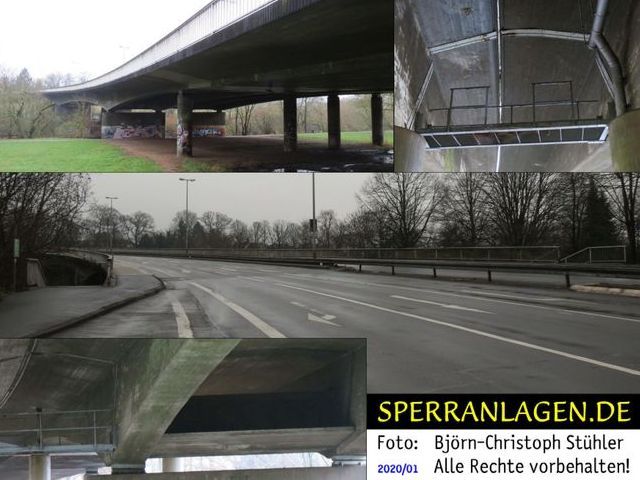 Brücke mit Schneidladungen