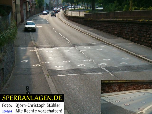 Stecksperre an einer Tunnelzufahrt