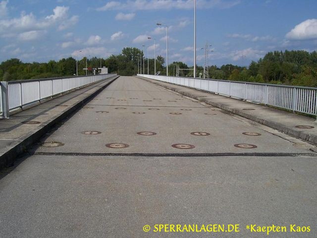 Stecksperre an einer Staustufe