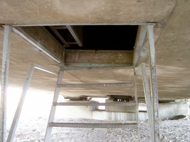 Zugang in das 1. Fach der Brückenrampe