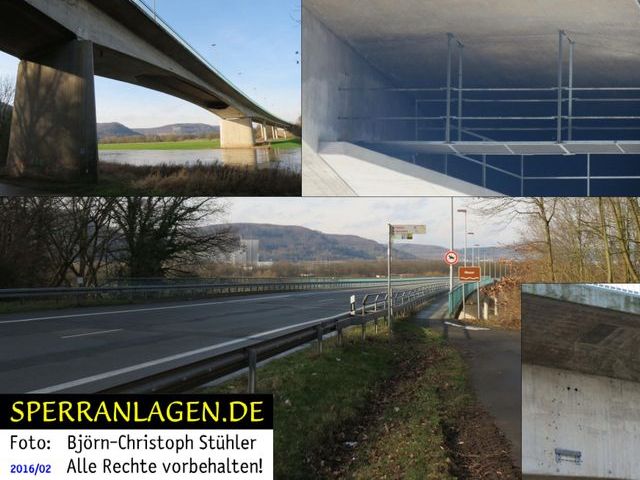 Galerie unter einer Brücke für Schneidladungen