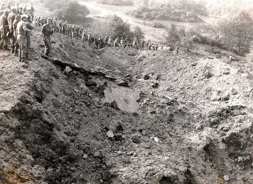 Ergebnis Trichtersprengung (Pionierübung)