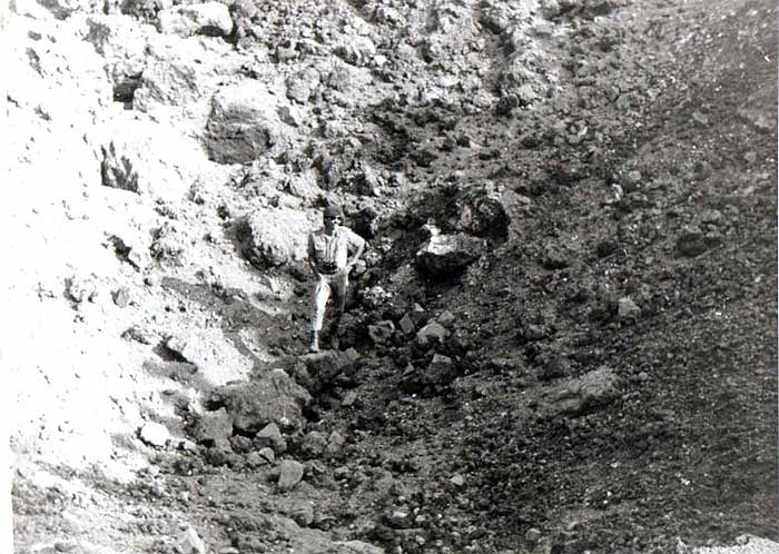 Ergebnis Trichtersprengung (Pionierübung)